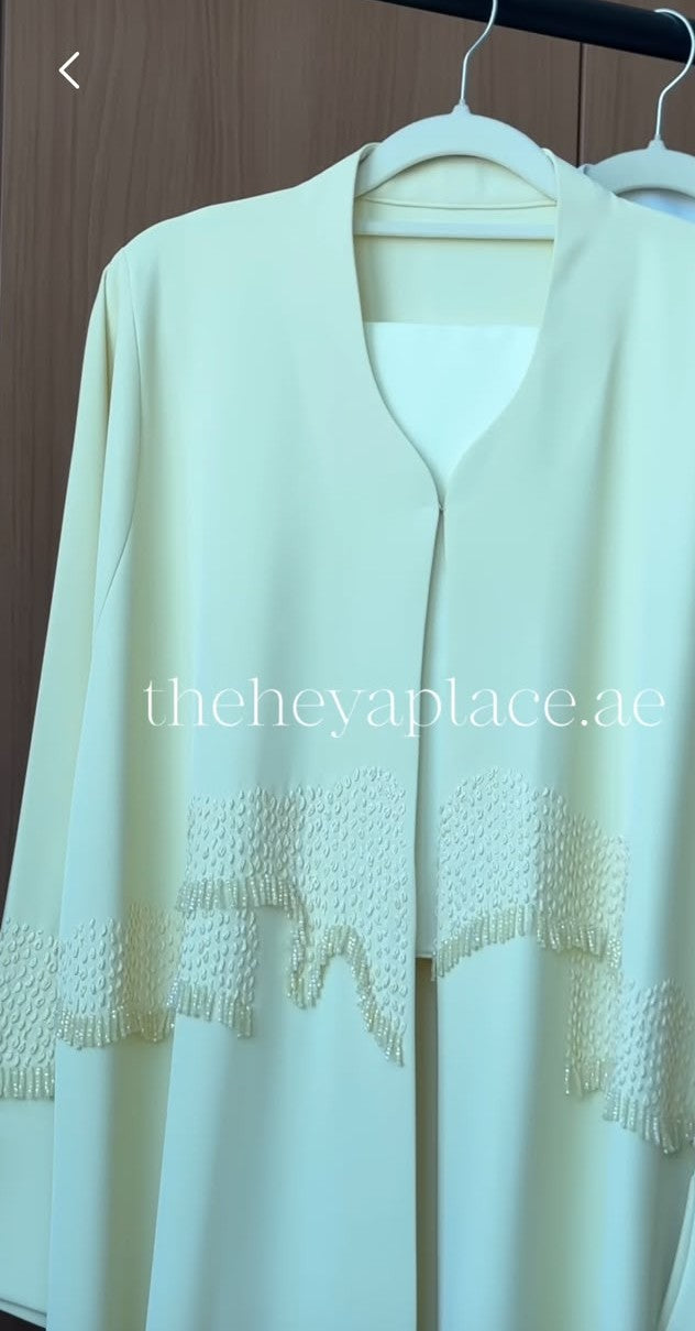 Chic Butter Yellow Abaya BY01