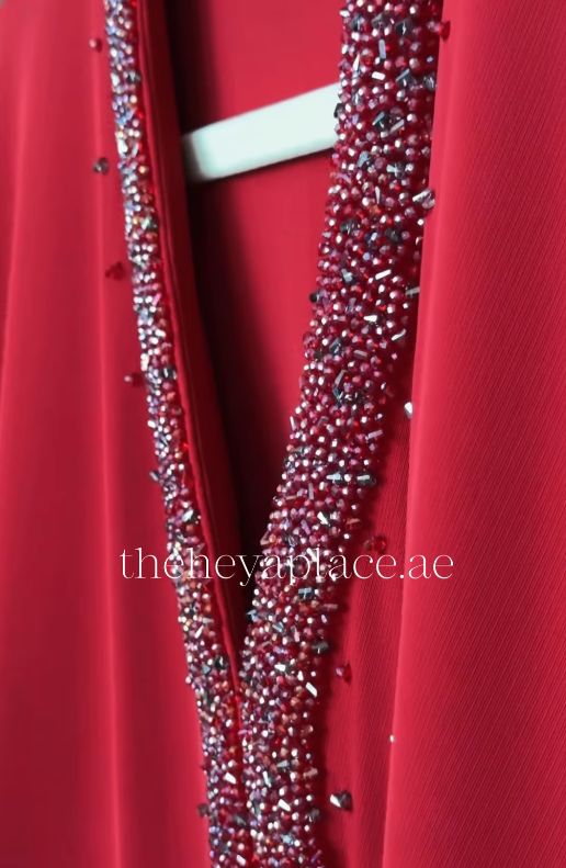 Blush Royale Abaya RED1103