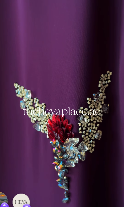 Purple Blazer Abaya