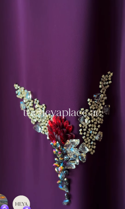 Purple Blazer Abaya