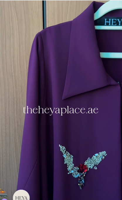 Purple Blazer Abaya
