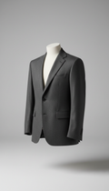 Tailored charcoal wool blazer
