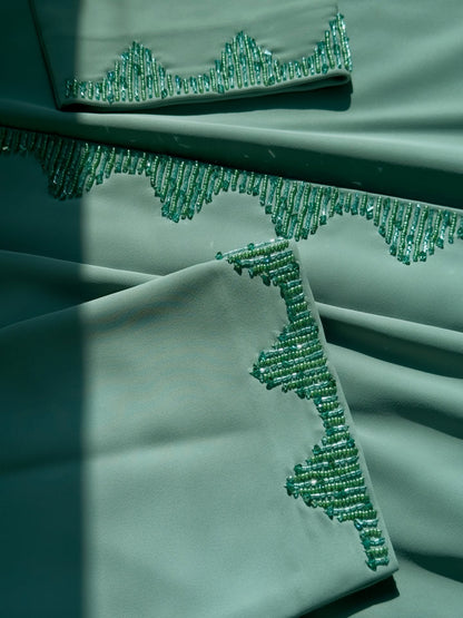 Seafoam Elegance Abaya