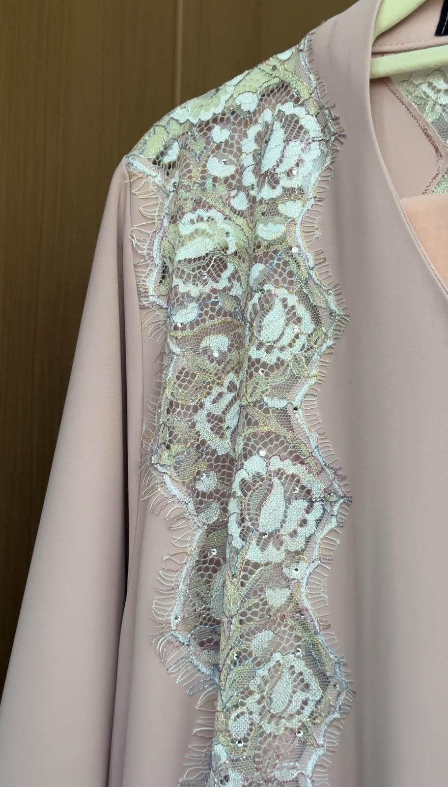 Blush Lace Abaya