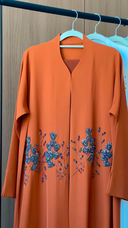 Chic Burnt Orange Abaya
