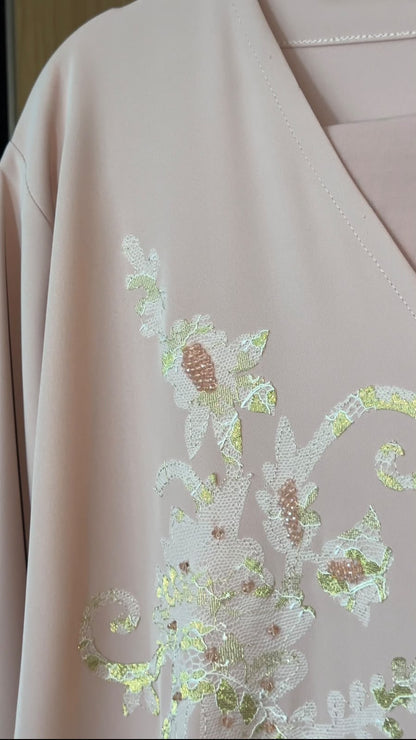 Noor Al Qamar Pink Abaya