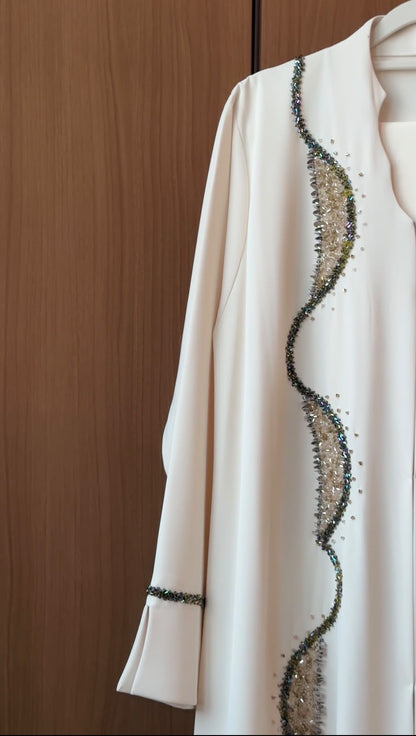 Lulu Al Fidda – Cream Abaya