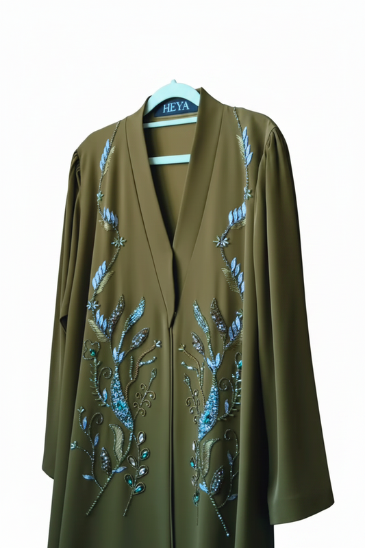 Olive Bloom Abaya