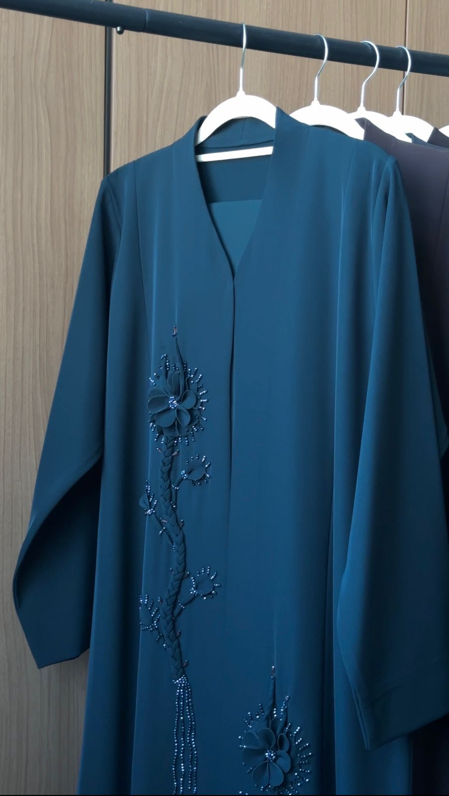 Teal Orchid Abaya
