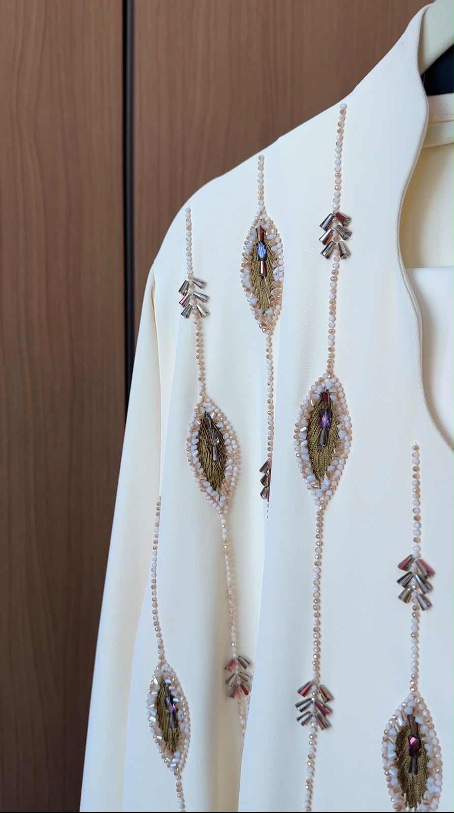 Ivory Cascade Abaya